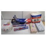Foil, Hefty Plates, Kleenex, Undgergarments