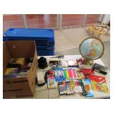 Globe, Office Supplies, Crayons, 2) Electric
