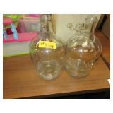 2) Large Glass Jugs