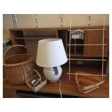 Weaved Basket with Wall Paper Trim, Smaller-