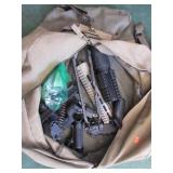 Various Gun Parts In Duffle Bag