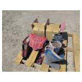 2) Adult XL Motorcycle Helmets, Riding Boots,