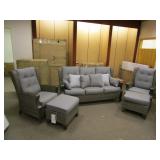 Sunbrella Outdoor Couch With 2) Chairs 2) Ottomans