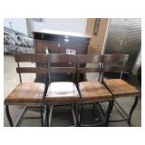 4) Wood and Metal Chairs