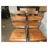 4) Wood and Metal Chairs