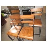 4) Wood and Metal Chairs