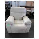 White Overstuffed Recliner