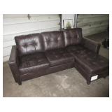 Brown Leather Sectional