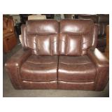 Leather Reclining Love Seat