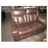 Leather Reclining Love Seat
