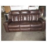 Leather Reclining Sofa*