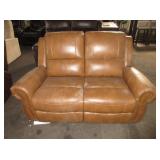 Leather Reclining Love Seat