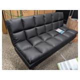 Black Leather Futon