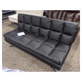 Black Leather Futon