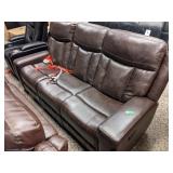 Brown Leather Reclining Couch