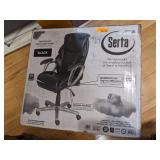 Serta Black Bonded Leather Rolling Office Chair