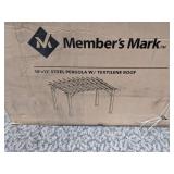 10'x12' Steel Pergola w Textilene Roof