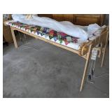 Quilting Frame, Partially Completed Quilt Quilting Frame, Partially Completed Quilt