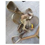 Small Leather Saddle with Stirrups Small Leather Saddle with Stirrups