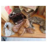 Vintage Real Fur Hat with Brooch, Fur Collar, Fur Vintage Real Fur Hat with Brooch, Fur Collar, Fur