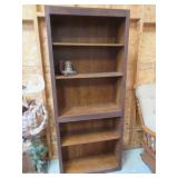 Wood Bookshelf, Glass Electrical Insulator Wood Bookshelf, Glass Electrical Insulator