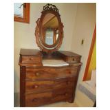 Late 1800s Victorian Drop Down Front Vanity Late 1800s Victorian Drop Down Front Vanity