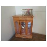 Jewelry Box With Contents, Pins, Glass Box With Jewelry Box With Contents, Pins, Glass Box With