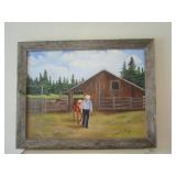 Rustic Framed Farm Picture by Betty Jensen Rustic Framed Farm Picture by Betty Jensen