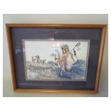 Framed Native American Print by Raydan, Sleeping Framed Native American Print by Raydan, Sleeping