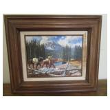 Framed Mountain Man Paingting by Larry B Milligan Framed Mountain Man Paingting by Larry B Milligan