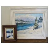 Framed Winter Paintings Framed Winter Paintings