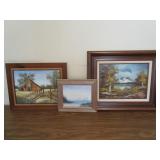 3) Framed Country Paintings 3) Framed Country Paintings