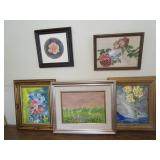 'Rose Sketch' Watercolor by George W. Wise, Floral 'Rose Sketch' Watercolor by George W. Wise, Floral