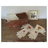 Beaded Leather Gloves, 'Wearing The World Robes Beaded Leather Gloves, 'Wearing The World Robes