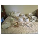 Hall's Teapot, Royal Cream & Sugar Dishes, Regency Hall's Teapot, Royal Cream & Sugar Dishes, Regency