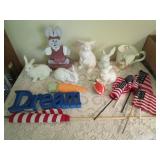 Lefton, Kaiser And Other Easter Collectibles, Flag Lefton, Kaiser And Other Easter Collectibles, Flag