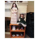 Ceramic Dolls, Ceramic Tea Pots, Book Shelf Ceramic Dolls, Ceramic Tea Pots, Book Shelf