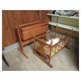 Baby Doll With Wooden Rocking Cribs Baby Doll With Wooden Rocking Cribs