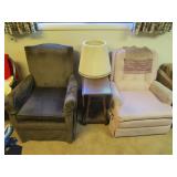 Reclining Chair Set, Side Table, Lamp Shade Reclining Chair Set, Side Table, Lamp Shade