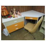 Desk And Table Set With Chair, And Dolls Desk And Table Set With Chair, And Dolls