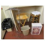 Folding Table, Stool, Trash Bin, Rug Folding Table, Stool, Trash Bin, Rug
