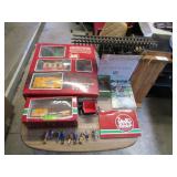 Electric Train Set And Tracks, Toy Figures Electric Train Set And Tracks, Toy Figures