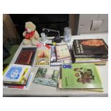 Books, Desk Lamp, Golf Balls, Teddy Bear, Cup Books, Desk Lamp, Golf Balls, Teddy Bear, Cup
