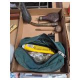 Green Storage Bag, Gun Powder Dispenser Green Storage Bag, Gun Powder Dispenser