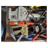 Sander, Stale Gun, Tape Measure, Clamps, Pliers Sander, Stale Gun, Tape Measure, Clamps, Pliers