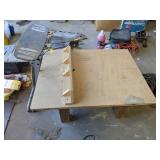 Rigid Flip Top Work Support, Wood Shelf Piece Rigid Flip Top Work Support, Wood Shelf Piece