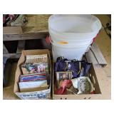 Plastic Buckets, Quilting Books, Mayan Wall Design Plastic Buckets, Quilting Books, Mayan Wall Design