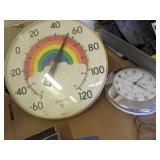 Clock, Thermometer, Outdoor Lamp Clock, Thermometer, Outdoor Lamp