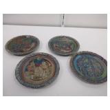 4) Fenton Christmas Carnival Glass Decorative