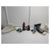 Shoe Planters, Bird Figurines, Garden Decor